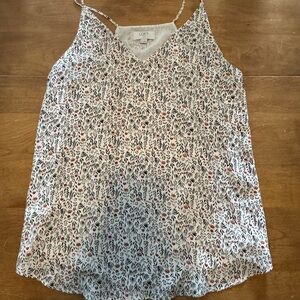 LOFT Cream Camisole with Lace Detailing